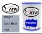 Preview: Nissan, Cool Blue, 132: 500ml Lackdose, von ATW Autoteile West.